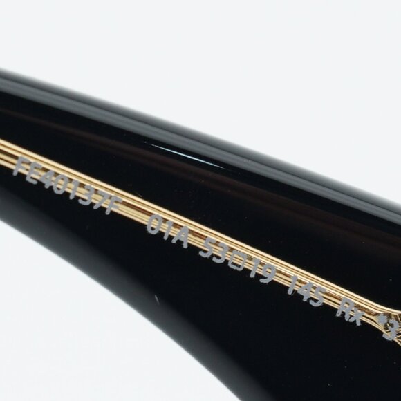 Fendi FE40137F 01A Sunglasses Black Butterfly Frame, Grey Lenses